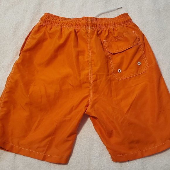Mens Board shorts 32-34" waist, new not worn.  "Safety/bright orange color" - Picture 2 of 2